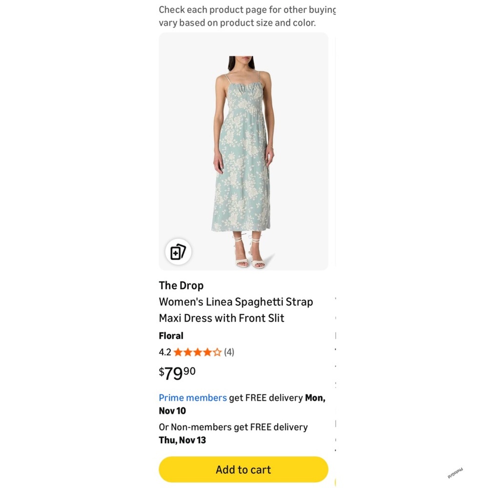 The Drop Floral Spaghetti Strap Maxi Dress - Light Blue
